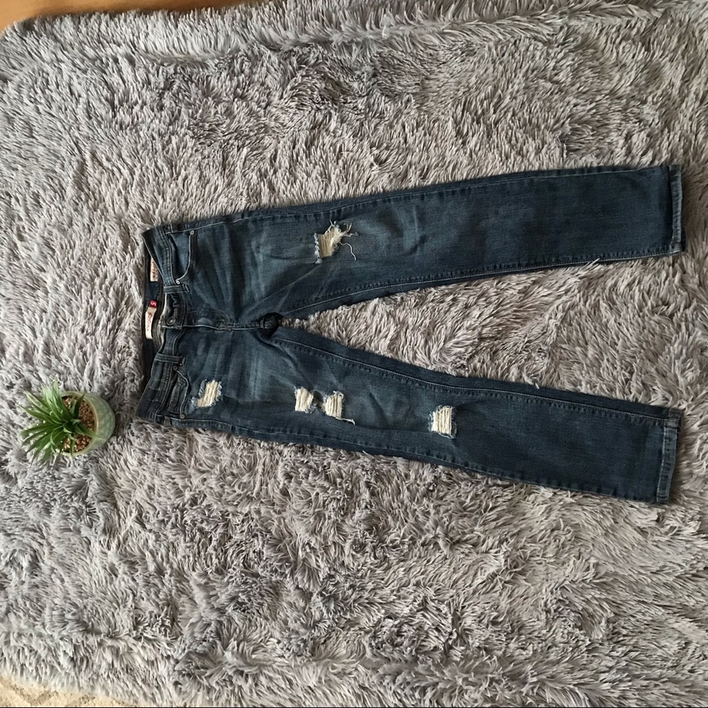 Distressed jeans